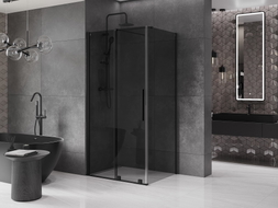 Mexen Velar Duschkabine verschiebbar 90 x 85 cm, graphit, schwarz - 871-090-085-41-70