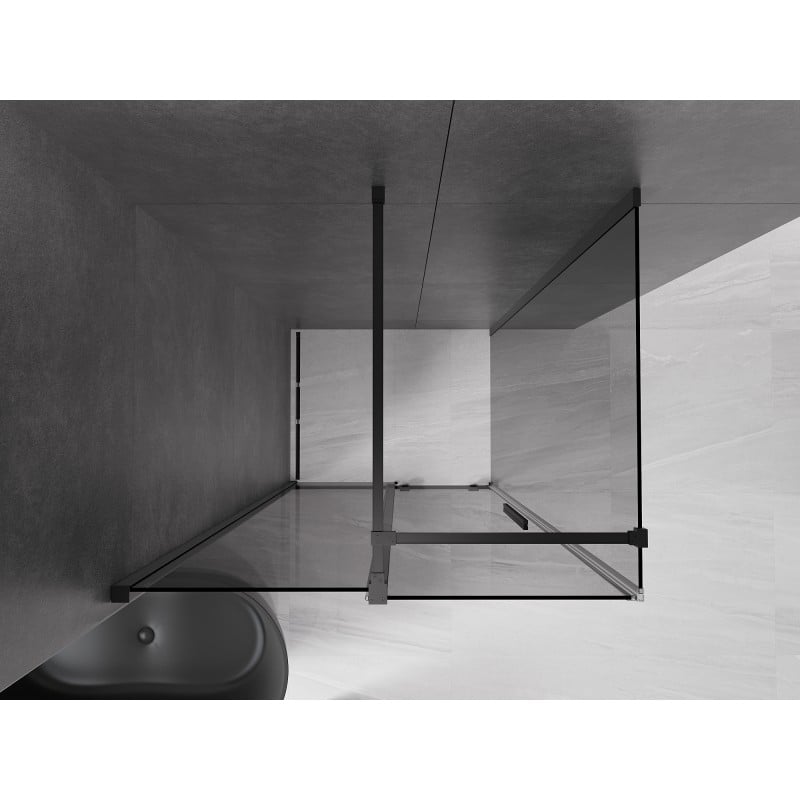 Mexen Velar Duschkabine Schiebetür 100 x 110 cm, Graphit, Schwarz - 871-100-110-41-70