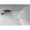 Mexen Flat Halbrunde Duschwanne Slim 70 x 70 cm, weiß, Chromsiphon - 41107070