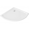 Mexen Flat Halbrunder Slim-Duschwanne 90 x 90 cm, weiß, Chrom-Siphon - 41109090