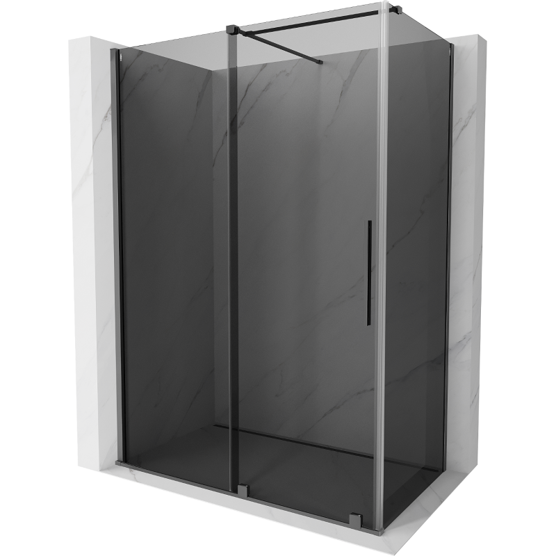 Mexen Velar Duschkabine schiebbar 150 x 80 cm, grafit, Gun Metal - 871-150-080-41-95