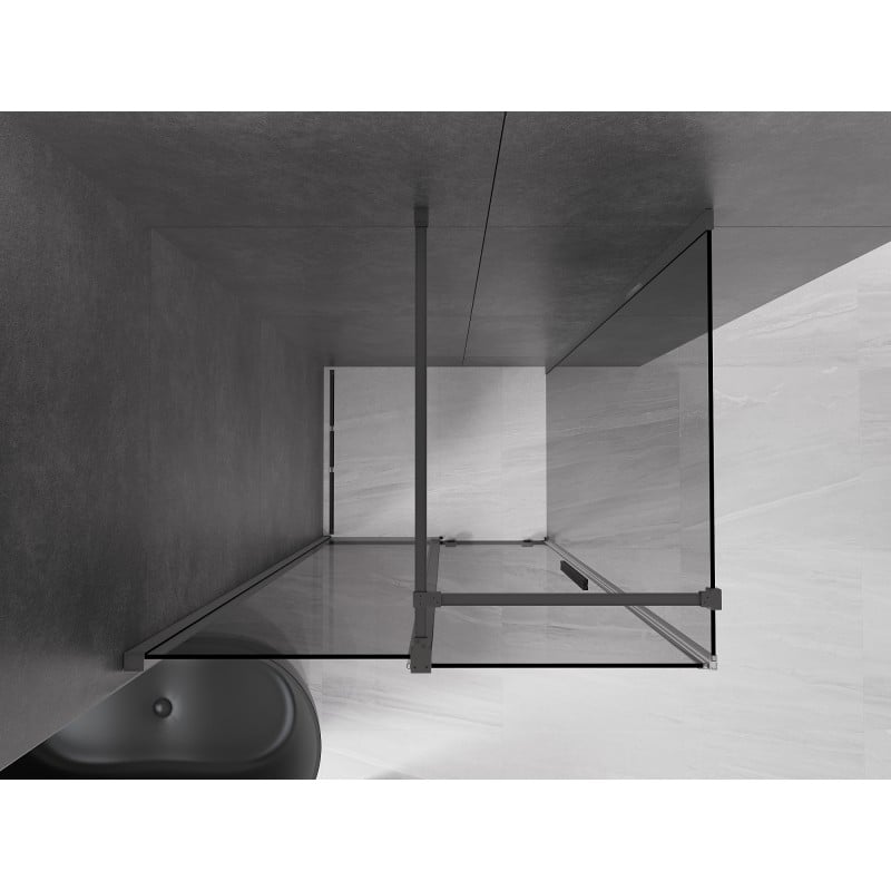 Mexen Velar Schiebetür-Duschkabine 90 x 70 cm, Graphit, Gun Metal - 871-090-070-41-95