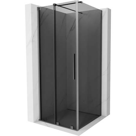 Mexen Velar Duschkabine Schiebetür 90 x 90 cm, Graphit, Gun Metal - 871-090-090-41-95