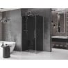 Mexen Velar Duschkabine 110 x 100 cm, Graphit, gebürsteter Nickel - 871-110-100-41-97
