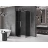 Mexen Velar Duschkabine 110 x 100 cm, Graphit, gebürsteter Nickel - 871-110-100-41-97