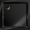 Mexen Flat quadratische Duschwanne Slim 90 x 90 cm, schwarz, goldener Siphon - 40709090G