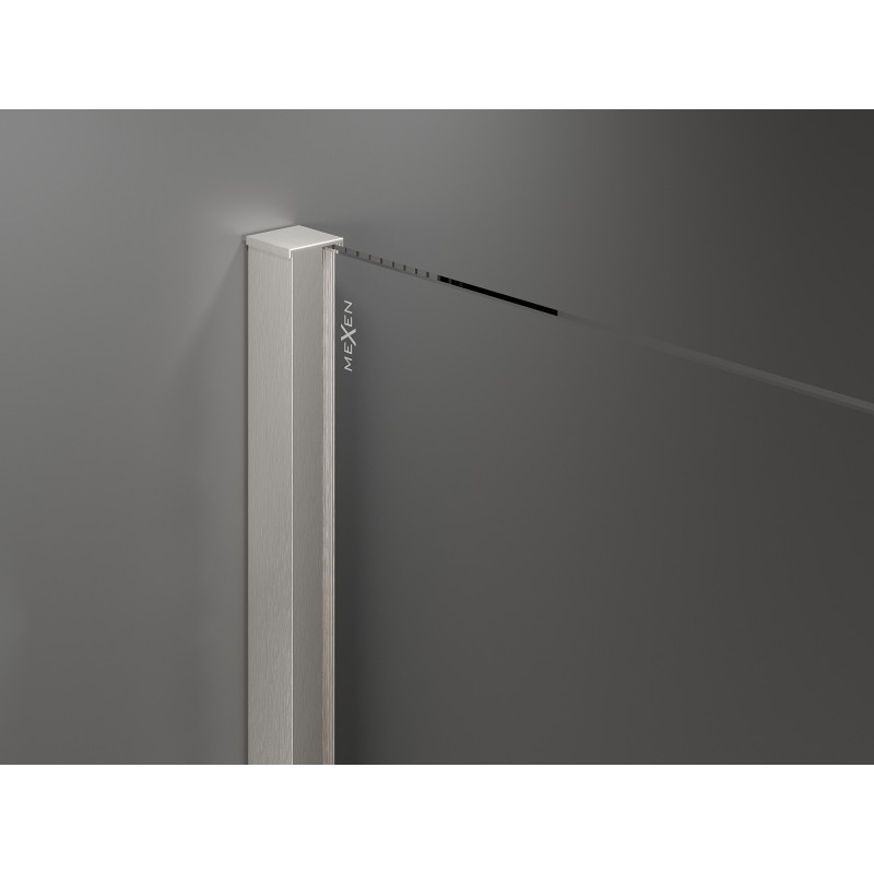 Mexen Velar Schiebetür-Duschkabine 120 x 90 cm, Graphit, gebürsteter Nickel - 871-120-090-41-97