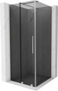Mexen Velar Duschkabine Schiebetür 110 x 110 cm, grafit, gebürsteter Nickel - 871-110-110-41-97