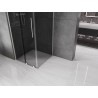 Mexen Velar Duschkabine Schiebetür 110 x 110 cm, grafit, gebürsteter Nickel - 871-110-110-41-97