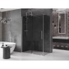 Mexen Velar Duschkabine zum Schieben 140 x 85 cm, Graphit, gebürsteter Nickel - 871-140-085-41-97