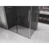 Mexen Velar Schiebetür-Duschkabine 140 x 75 cm, Graphit, gebürsteter Nickel - 871-140-075-41-97