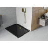 Mexen Flat rechteckige Duschwanne Slim 120 x 90 cm, schwarz, goldener Siphon - 40709012G