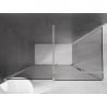 Mexen Velar Schiebedusche 160 x 90 cm, Graphit, gebürstetes Nickel - 871-160-090-41-97