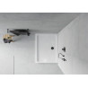Mexen Flat rechteckige Duschwanne Slim 100 x 70 cm, weiß, schwarzer Siphon - 40107010B