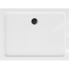 Mexen Flat Rechteckige Duschwanne Slim 80 x 70 cm, weiß, schwarzer Siphon - 40107080B