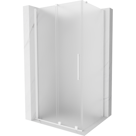 Mexen Velar Duschkabine Schiebetür 110 x 85 cm, matt, weiß - 871-110-085-31-20