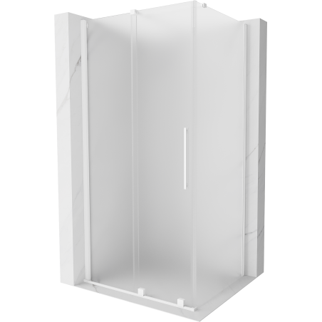 Mexen Velar Duschkabine verschiebbar 110 x 90 cm, Frost, Weiß - 871-110-090-31-20