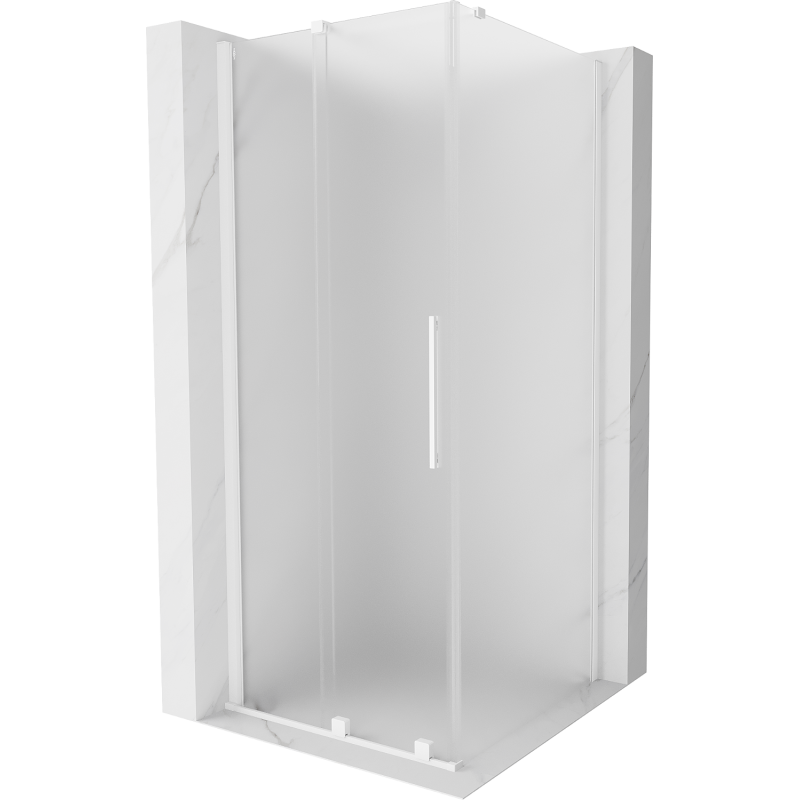 Mexen Velar Duschkabine zum Schieben 120 x 120 cm, matt, weiß - 871-120-120-31-20