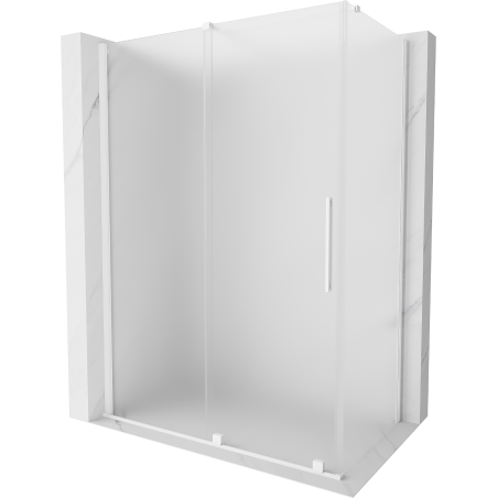 Mexen Velar Duschkabine, verschiebbar 140 x 80 cm, matt, weiß - 871-140-080-31-20