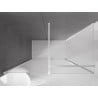 Mexen Velar Duschkabine Schiebetür 150 x 80 cm, Frostglas, weiß - 871-150-080-31-20
