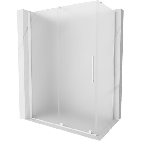 Mexen Velar Duschkabine Schiebetür 160 x 80 cm, matt, weiß - 871-160-080-31-20