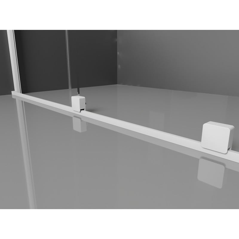 Mexen Velar Duschkabine Schiebetür 150 x 100 cm, matt, weiß - 871-150-100-31-20