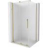 Mexen Velar Duschkabine schiebbar 90 x 70 cm, Frost, Gold - 871-090-070-31-50