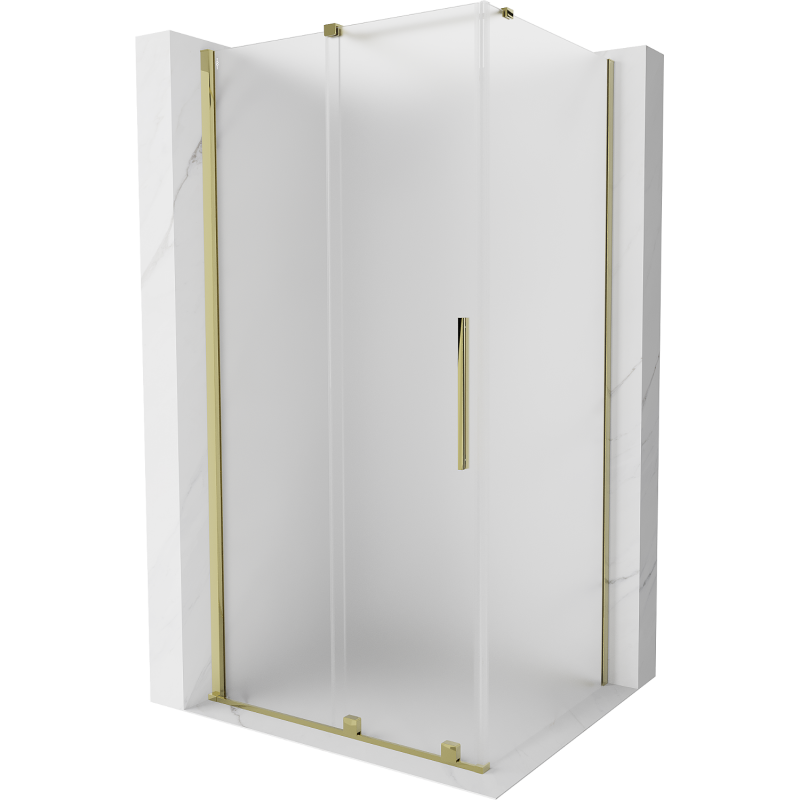 Mexen Velar Duschkabine zum Schieben 100 x 75 cm, Frost, Gold - 871-100-075-31-50