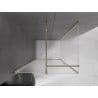 Mexen Velar Duschkabine, Schiebetür 90 x 85 cm, matt, gold - 871-090-085-31-50