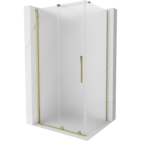 Mexen Velar Duschkabine Schiebetür 100 x 120 cm, mattiert, gold - 871-100-120-31-50