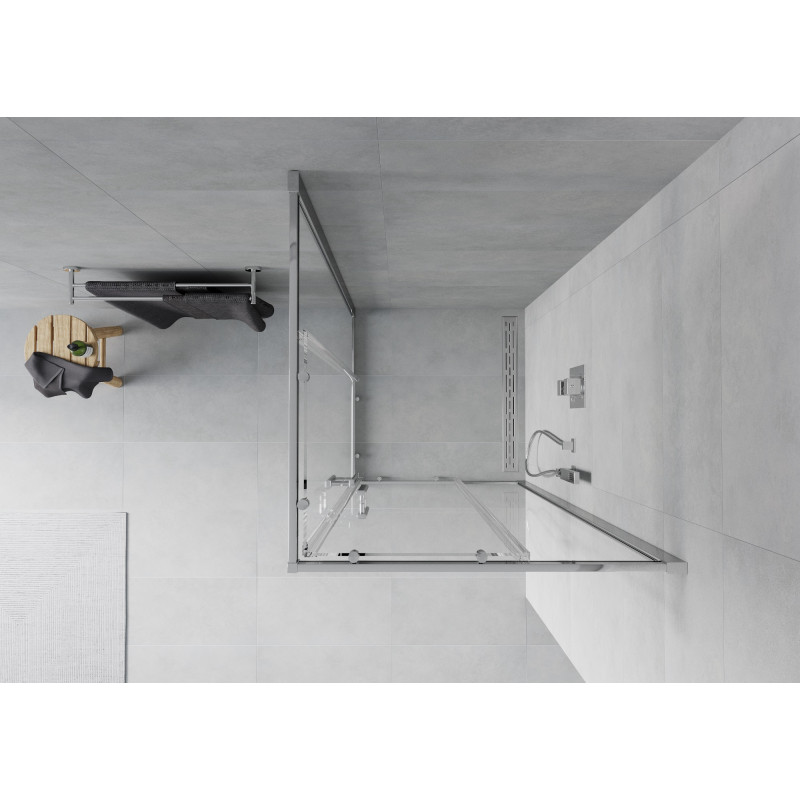 Mexen Rio quadratische Duschkabine 80 x 80 cm, transparent, Chrom - 860-080-080-01-00
