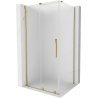 Mexen Velar Schiebeduschkabine 110 x 75 cm, mattiert, gold - 871-110-075-31-50