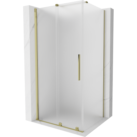 Mexen Velar Duschkabine, schiebbar 110 x 90 cm, mattiert, gold - 871-110-090-31-50