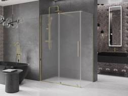 Mexen Velar Schiebetür-Duschkabine 150 x 70 cm, matt, gold - 871-150-070-31-50