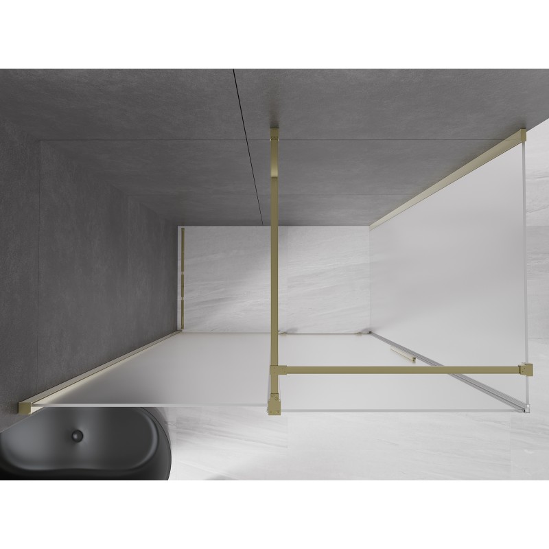 Mexen Velar Duschkabine 150 x 85 cm, satiniert, gold - 871-150-085-31-50