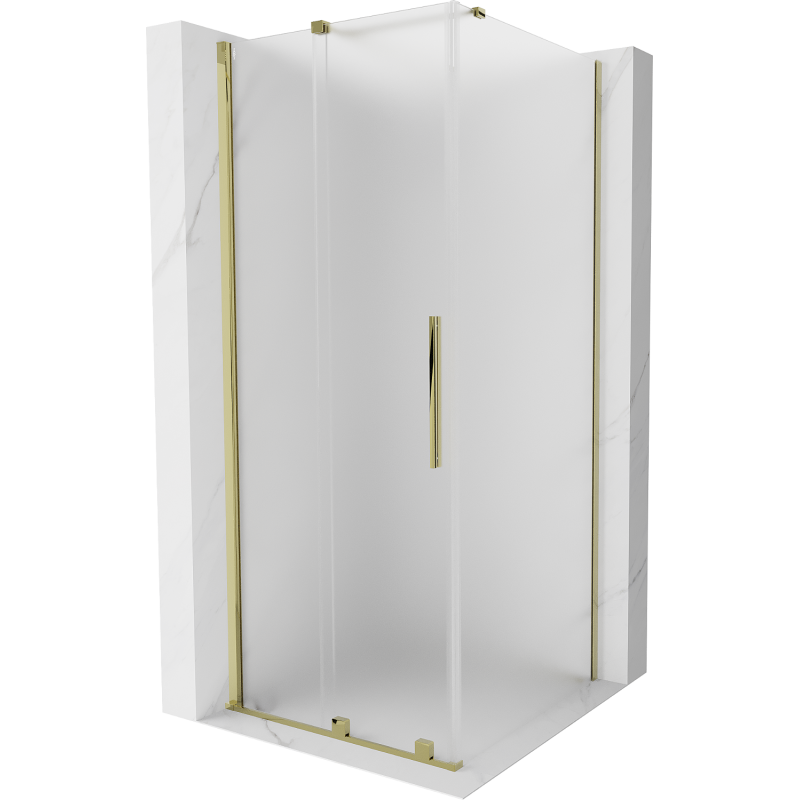 Mexen Velar Schiebedusche 90 x 90 cm, matt, gold - 871-090-090-31-50