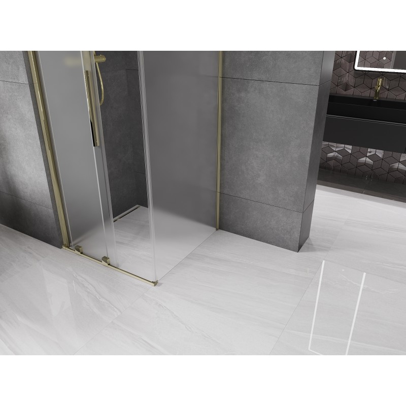 Mexen Velar Schiebedusche 90 x 90 cm, matt, gold - 871-090-090-31-50