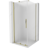 Mexen Velar Duschkabine schiebbar 120 x 120 cm, matt, gold - 871-120-120-31-50