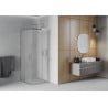 Mexen Rio quadratische Duschkabine 70 x 70 cm, Milchglas, Chrom - 860-070-070-01-30