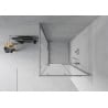 Mexen Rio quadratische Duschkabine 70 x 70 cm, Milchglas, Chrom - 860-070-070-01-30
