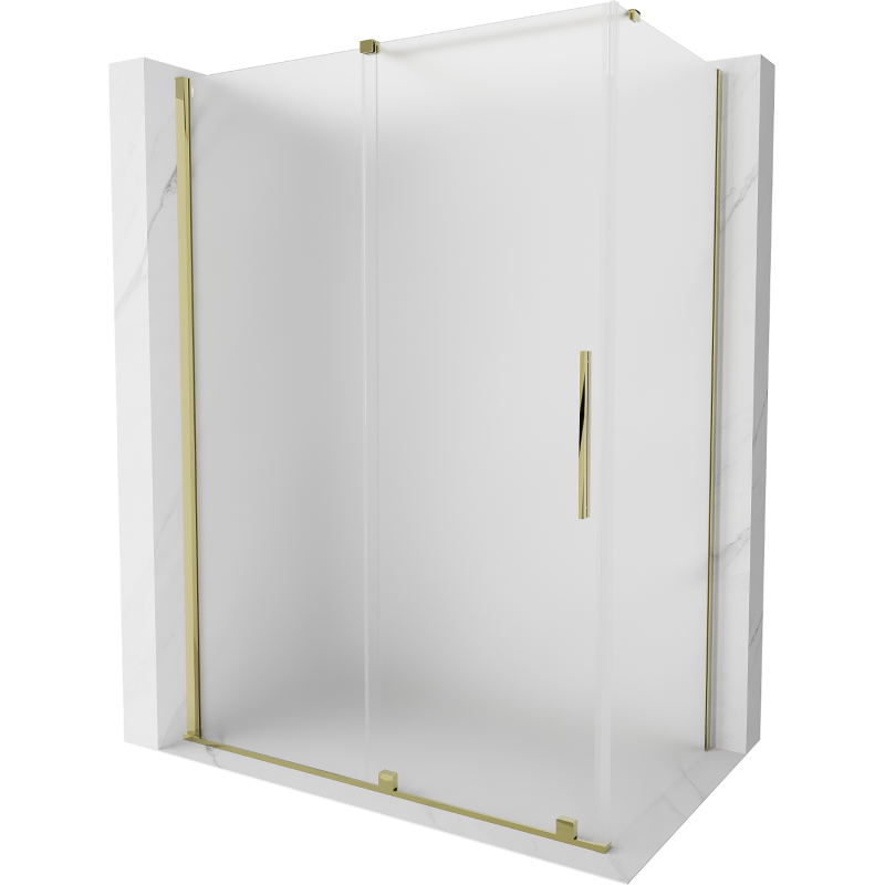 Mexen Velar Duschkabine Schiebetür 160 x 70 cm, matt, gold - 871-160-070-31-50