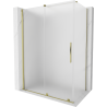 Mexen Velar Duschkabine Schiebetür 160 x 75 cm, matt, gold - 871-160-075-31-50