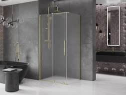 Mexen Velar Schiebedusche 100 x 70 cm, matt, gebürstetes Gold - 871-100-070-31-55