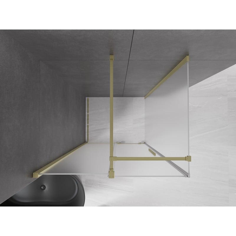 Mexen Velar Schiebeduschkabine 90 x 70 cm, matt, gebürstetes Gold - 871-090-070-31-55