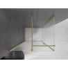Mexen Velar Schiebeduschkabine 90 x 100 cm, matt, gebürstetes Gold - 871-090-100-31-55