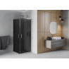 Mexen Rio quadratische Duschkabine 90 x 90 cm, Grafit, Chrom - 860-090-090-01-40