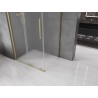 Mexen Velar Duschkabine verschiebbar 110 x 75 cm, matt, gebürstetes Gold - 871-110-075-31-55