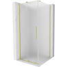 Mexen Velar Schiebeduschkabine 100 x 100 cm, Matt, Gebürstetes Gold - 871-100-100-31-55