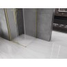 Mexen Velar Schiebeduschkabine 120 x 120 cm, Milchglas, gebürstetes Gold - 871-120-120-31-55