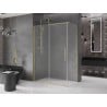 Mexen Velar Duschkabine schiebbar 150 x 85 cm, Milchglas, gebürstet Gold - 871-150-085-31-55